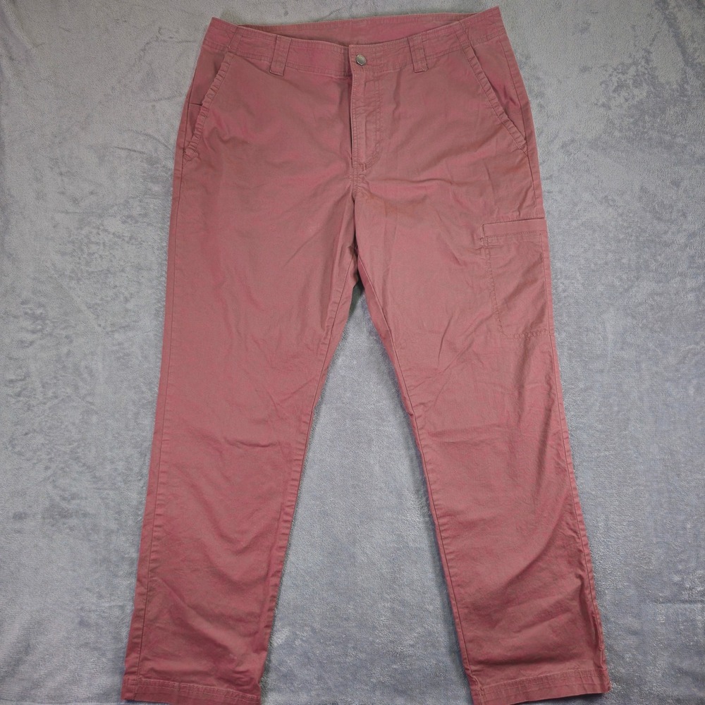 Columbia Pants Mens 34x30 Red Straight Fit AM2401 Outdoor Casual Utility Chino